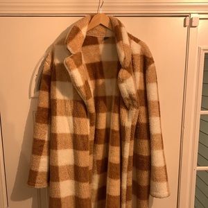 Plaid checker coat